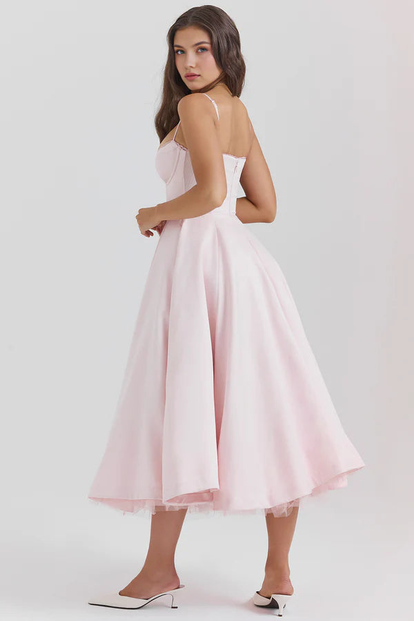 Cloe Double Layer Midi Dress