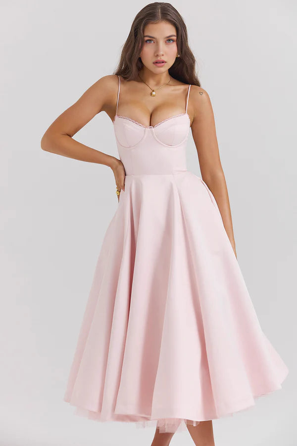 Cloe Double Layer Midi Dress