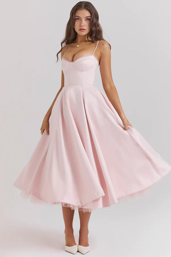 Cloe Double Layer Midi Dress