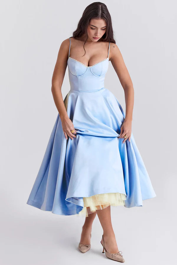 Cloe Double Layer Midi Dress