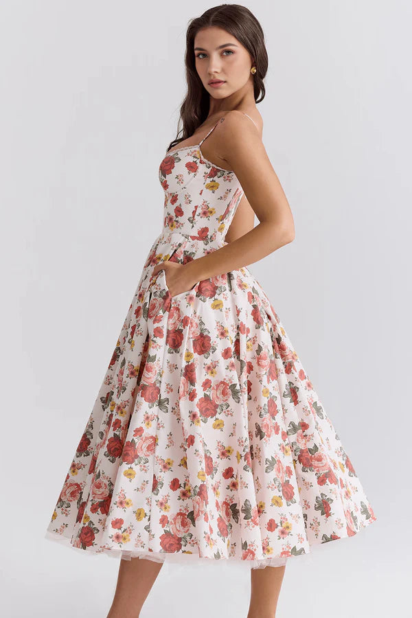 Cloe Double Layer Midi Dress