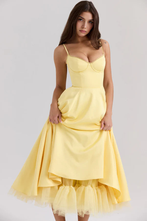Cloe Double Layer Midi Dress