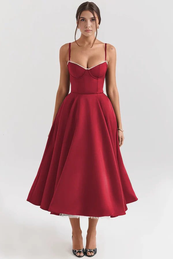 Cloe Double Layer Midi Dress