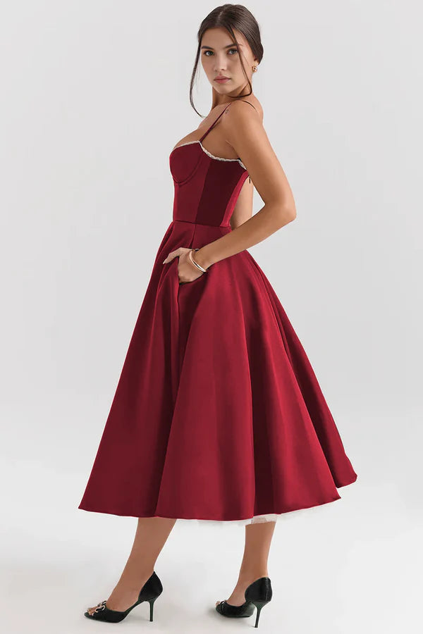 Cloe Double Layer Midi Dress