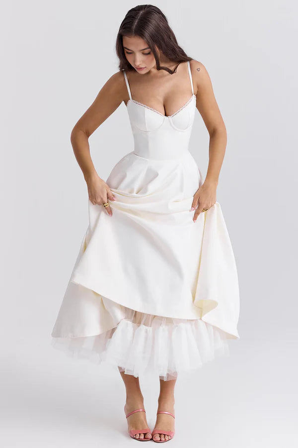Cloe Double Layer Midi Dress