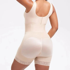 High Waist Tummy Control Shapewear Shorts - Bathroom Zipper & Butt Lifter
