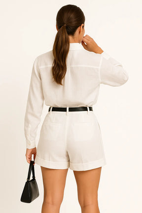 Linen Shirt & Shorts Set Sophia