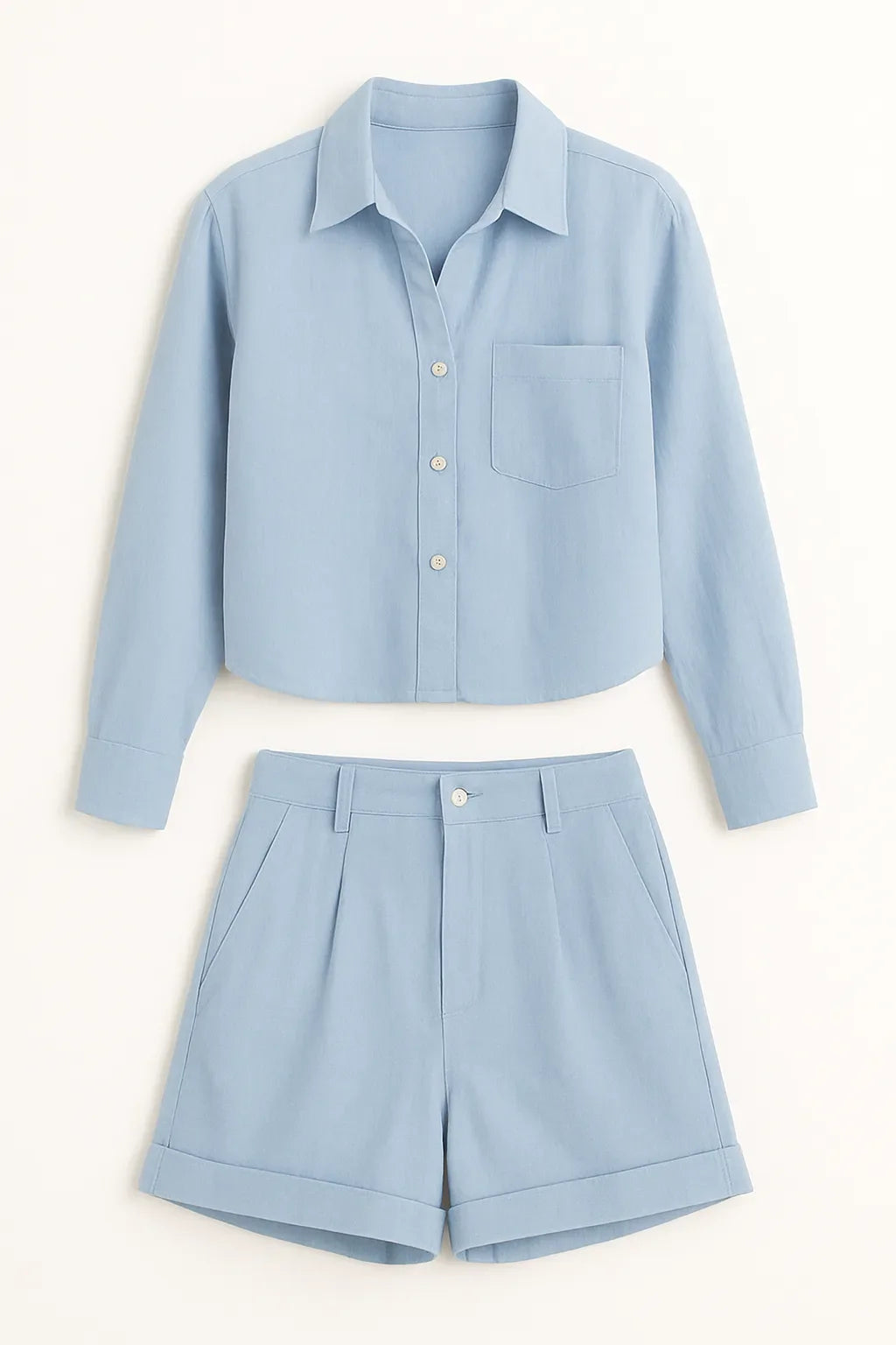 Linen Shirt & Shorts Set Sophia