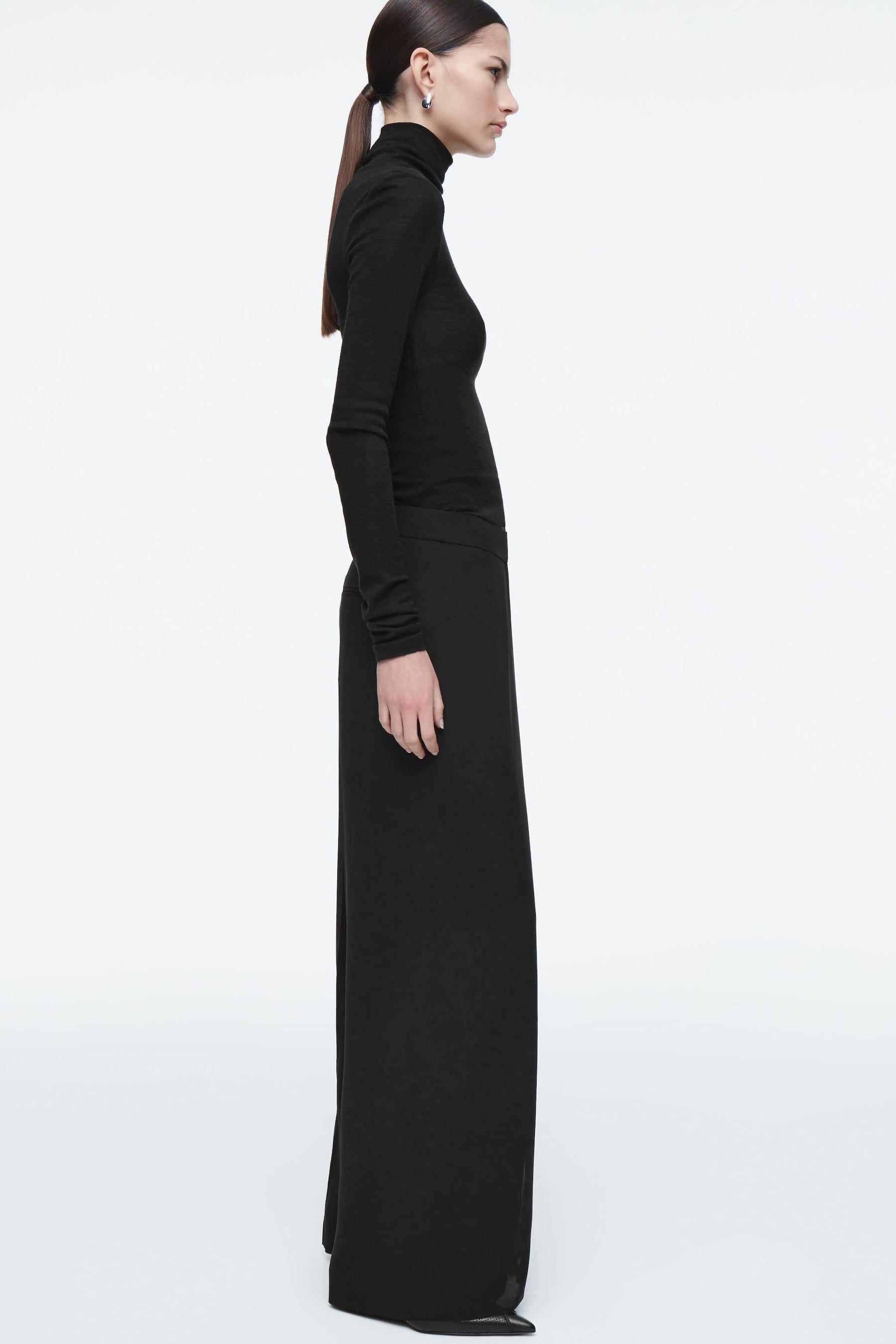 Regular Wrap Front Straight Leg Trousers