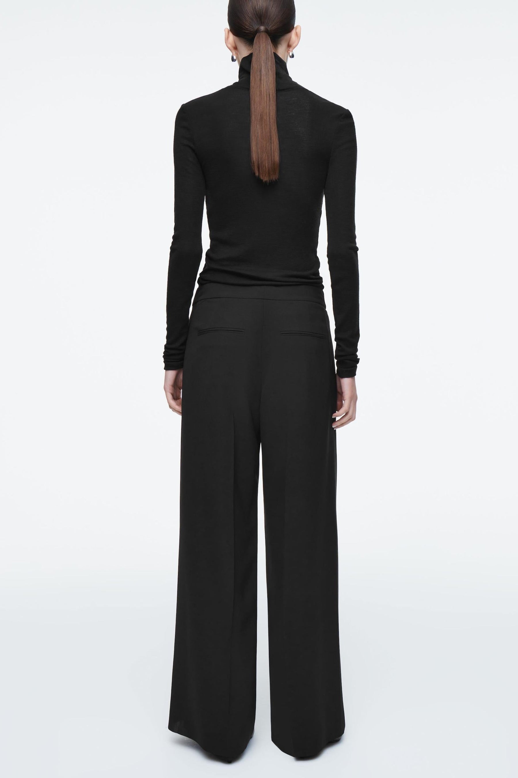 Regular Wrap Front Straight Leg Trousers