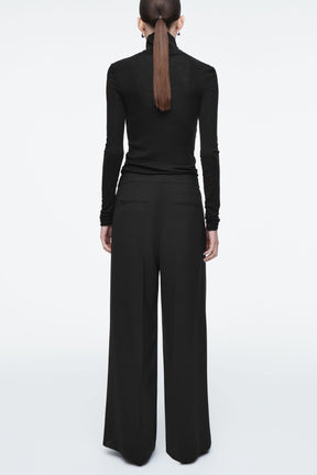 Regular Wrap Front Straight Leg Trousers