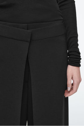 Regular Wrap Front Straight Leg Trousers