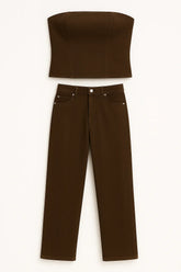 Strapless Denim Set Aurora