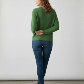 Boat Neck Fluffy Knit Jumper