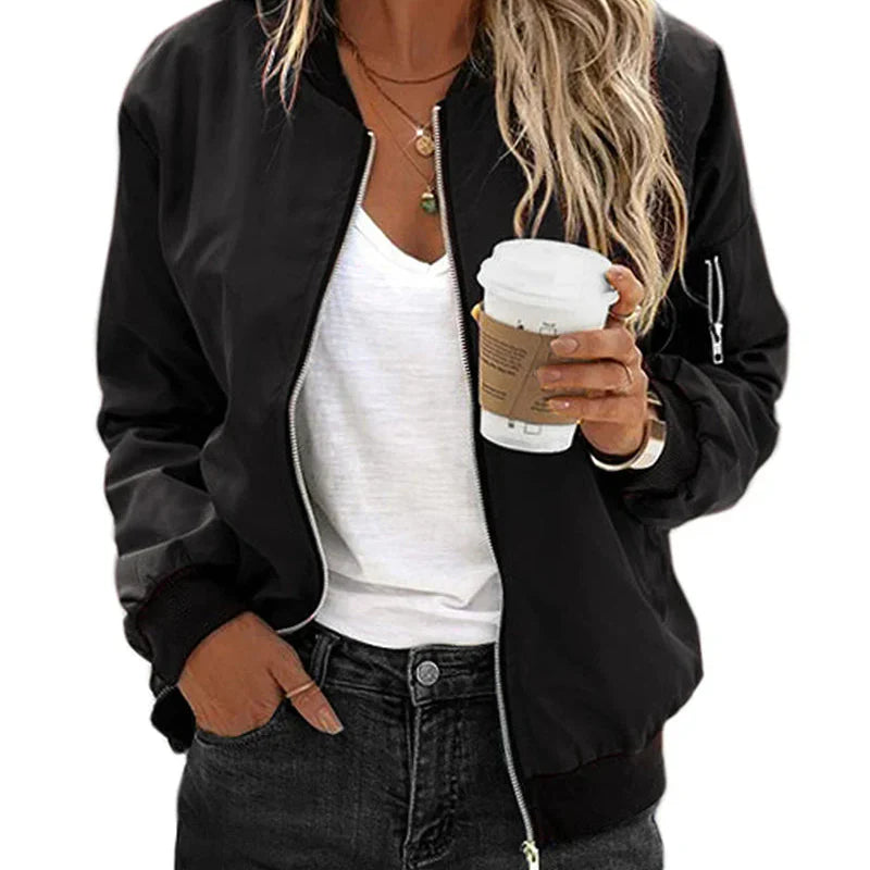Cropped Bomber Jacket