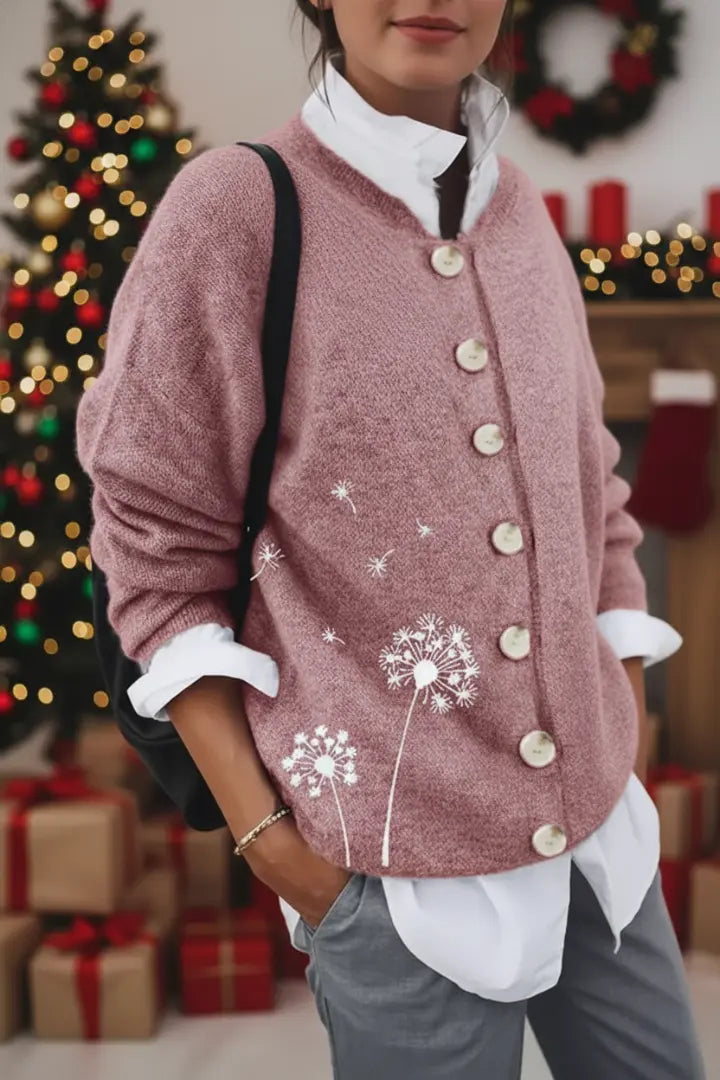 Dandelion Knit Button-Up Cardigan