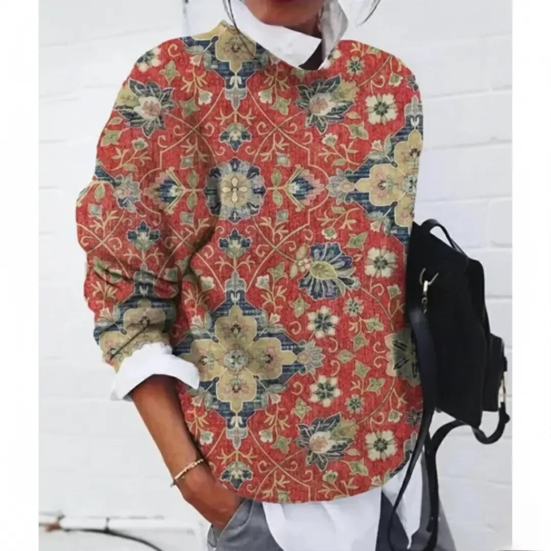 Floral Print Fleece Jumper