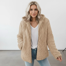 Longline Hooded Teddy Jacket