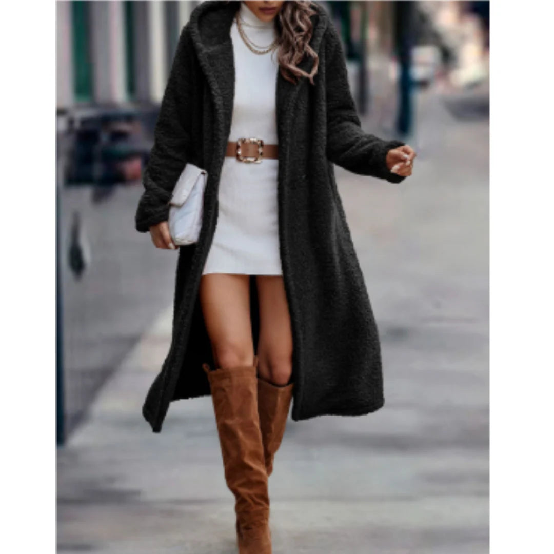 Maxi Hooded Teddy Coat