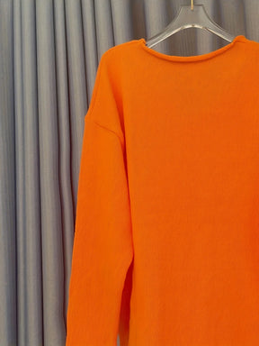 Oversized V-Neck Slogan Jumper