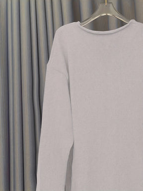 Oversized V-Neck Slogan Jumper