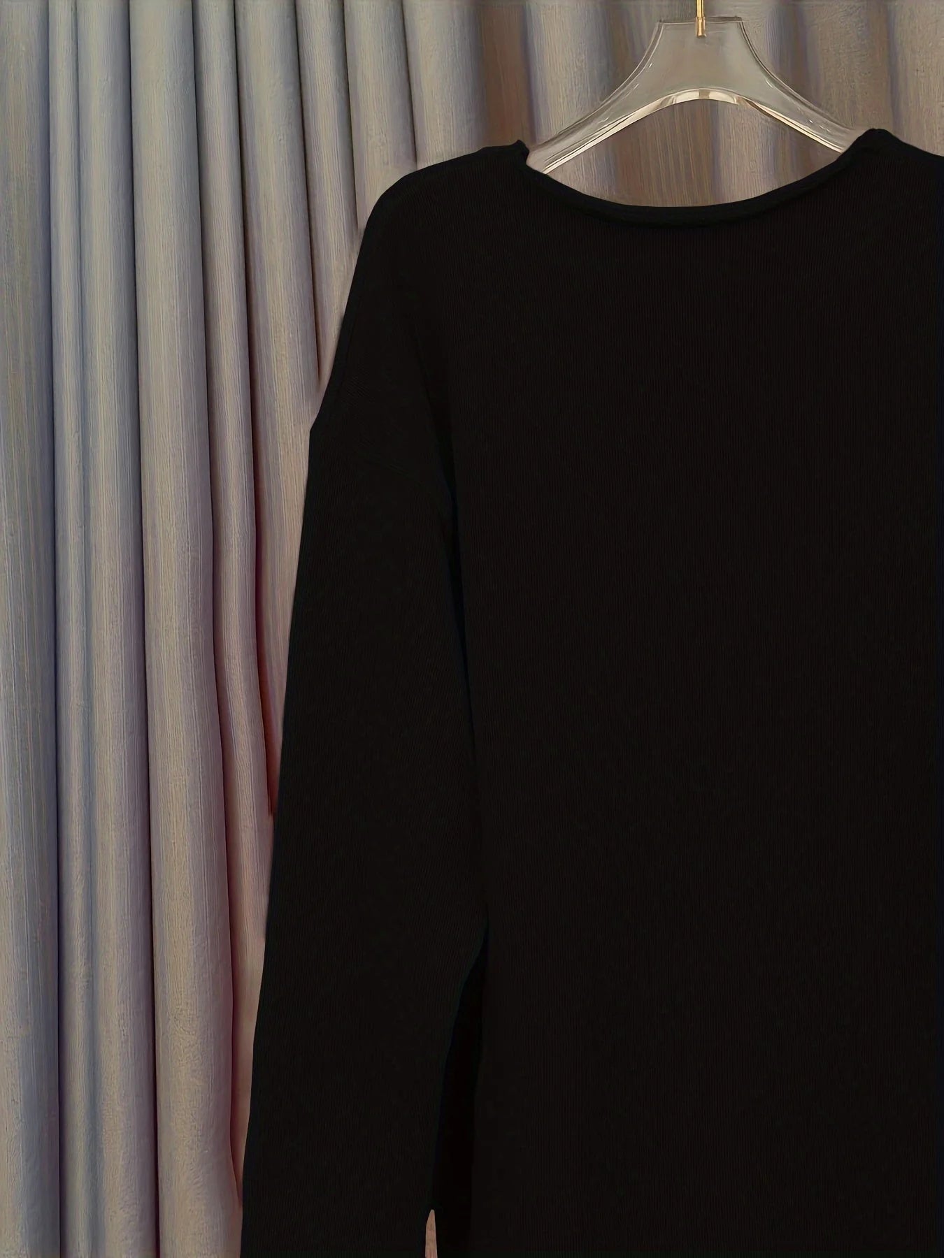 Oversized V-Neck Slogan Jumper